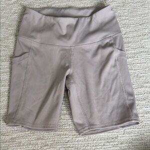 Zella Women's Light Gray Bike Shorts